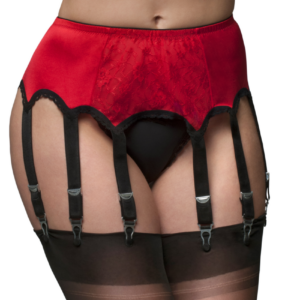 Retro, 6 - 10 straps - Red with lace