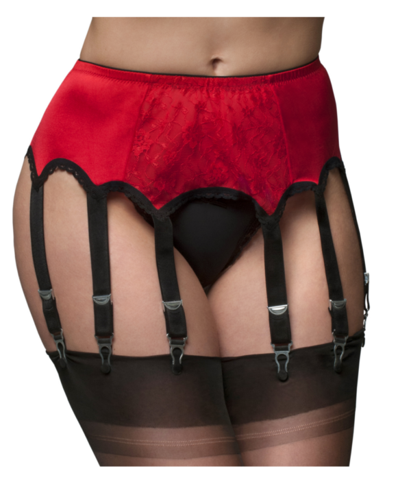 Retro, 6 - 10 straps - Red with lace