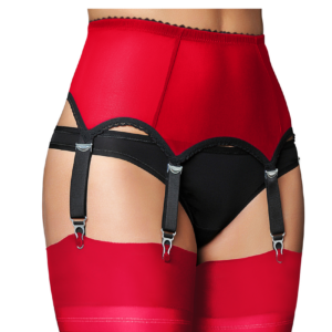 Retro opaque or see-through, 6 straps - red-black