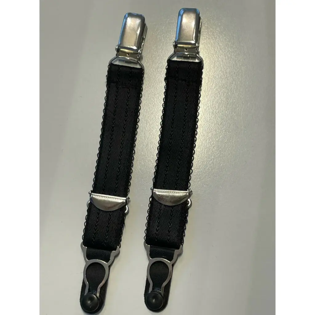 2 x Suspendely Suspender Strapsbänder 19mm breit Strumpfhalter und Hosenträgerclip