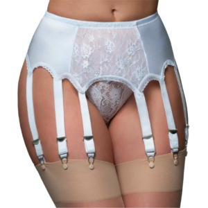 Retro, 10 straps - White with lace