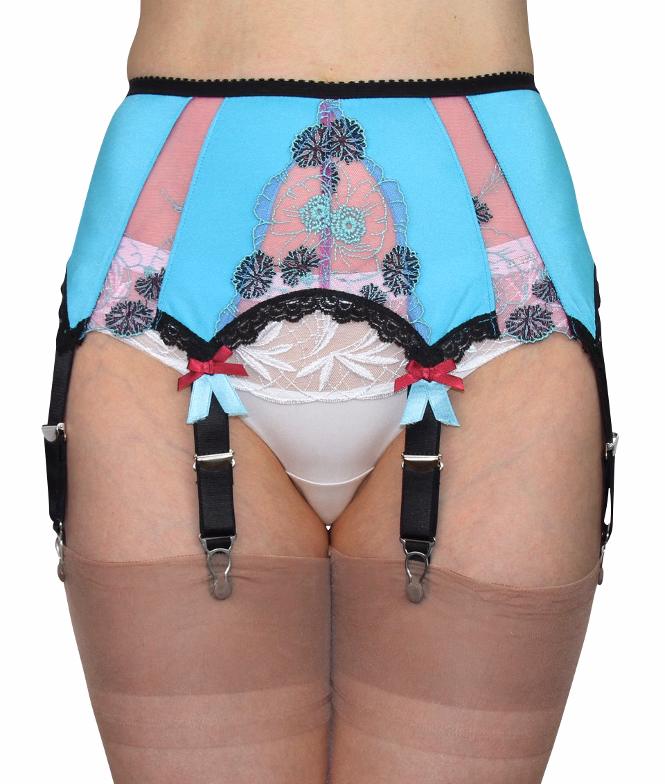 Superweicher Strumpfgürtel "Kingfisher" mit 8 Trägern. Gr. XXL