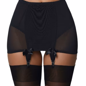 Diva - Retro schwarz - 6 Strap Miederstrumpfhalter